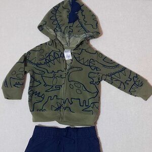 CARTER'S DINO HOODIE & Blue Jumping Bean Cargo Pants Set, Mix & Match Outfit, LN